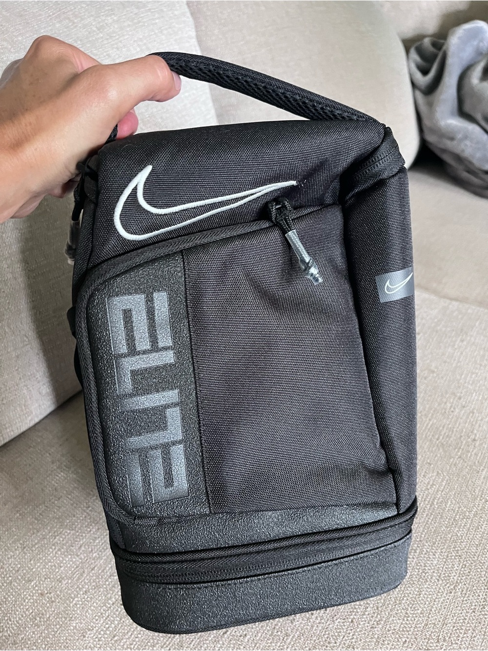Nike Black Lunch Bag with Gray Accents